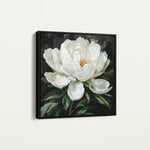 Floral 1338 Canvas Art 60 x 60 cm / Black