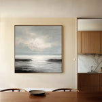 Abstract 1339 Canvas Art 16" x 16" / 40 x 40 cm / Black
