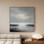 Abstract 1339 Canvas Art 16" x 16" / 40 x 40 cm / Black