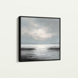 Abstract 1339 Canvas Art 16" x 16" / 40 x 40 cm / Black