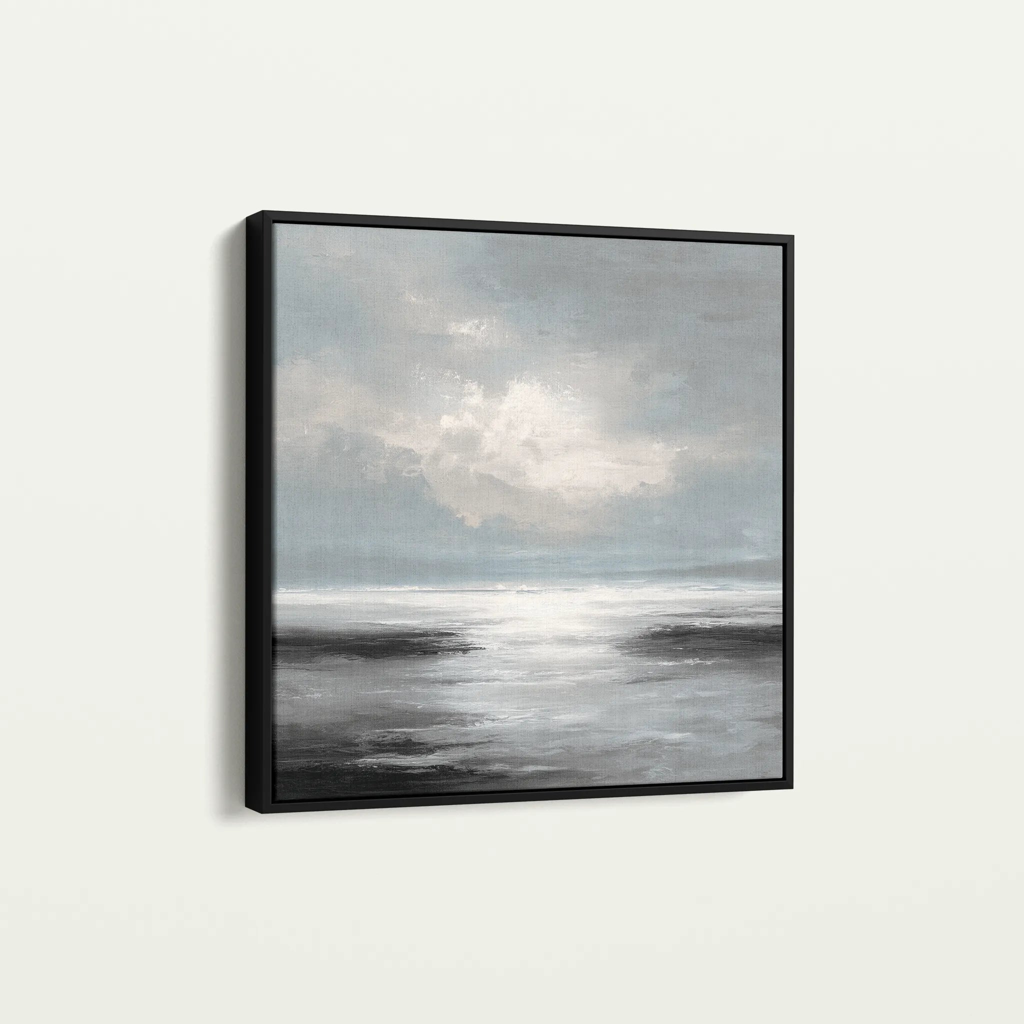 Abstract 1339 Canvas Art 16" x 16" / 40 x 40 cm / Black