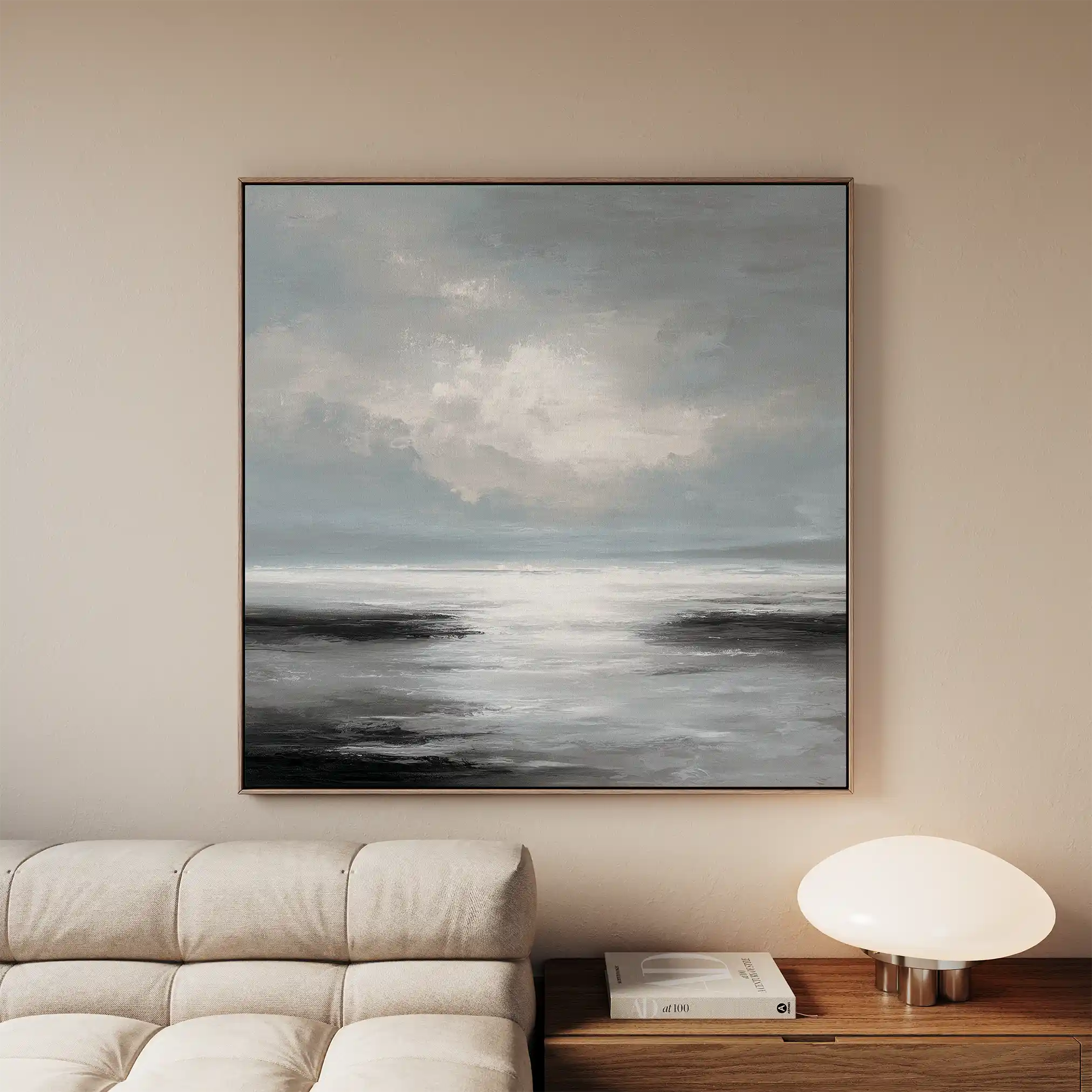 Abstract 1339 Canvas Art 60 x 60 cm / Black