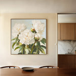 Floral 1339 Canvas Art 16" x 16" / 40 x 40 cm / Black