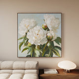 Floral 1339 Canvas Art 16" x 16" / 40 x 40 cm / Black