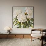 Floral 1339 Canvas Art 16" x 16" / 40 x 40 cm / Black