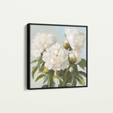 Floral 1339 Canvas Art 16" x 16" / 40 x 40 cm / Black
