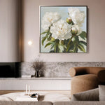 Floral 1339 Canvas Art 60 x 60 cm / Black