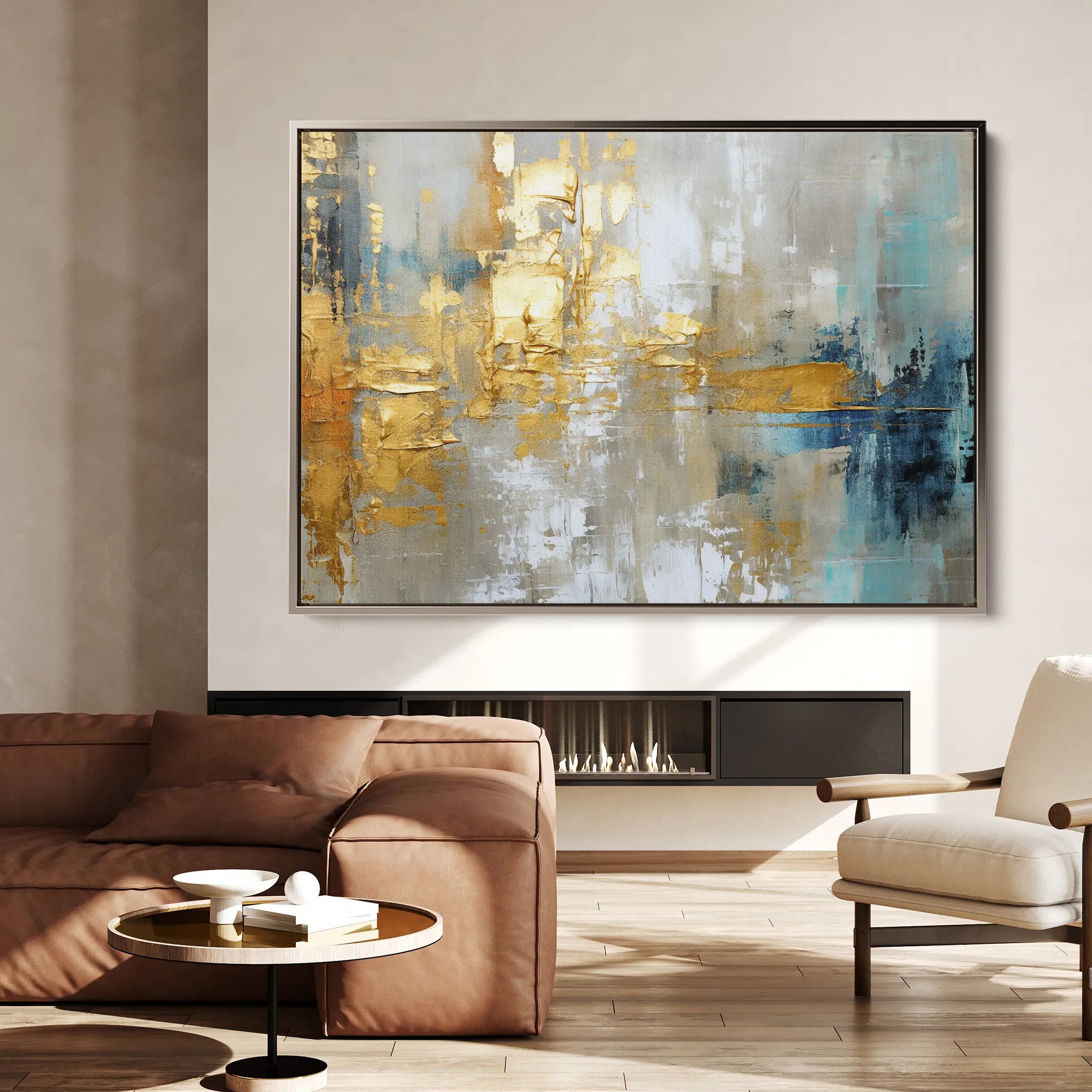 Abstract 134 Canvas Art 18" x 24" / 45 x 60 cm / Black