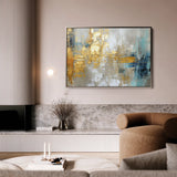 Abstract 134 Canvas Art 18" x 24" / 45 x 60 cm / Black