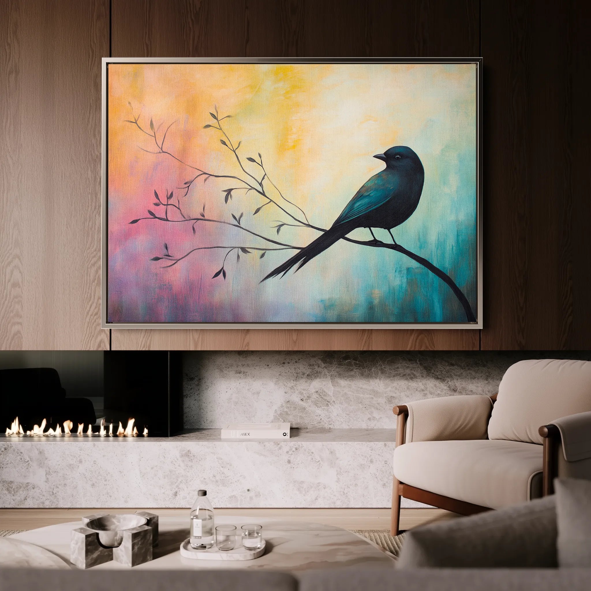 Animals 134 Canvas Art 18" x 24" / 45 x 60 cm / Black