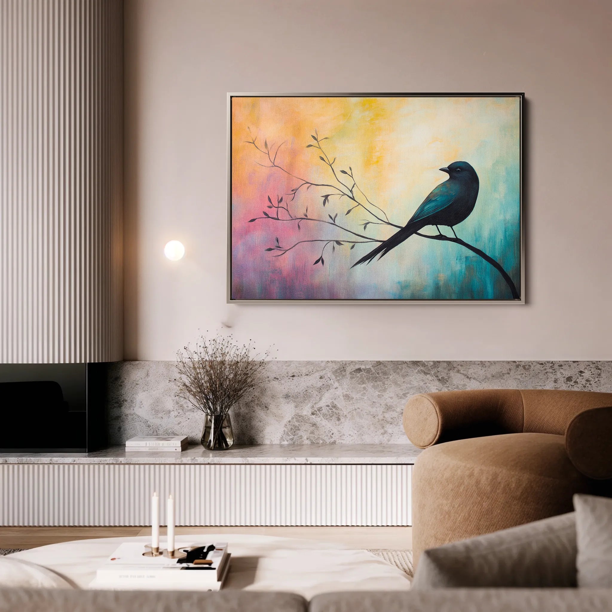 Animals 134 Canvas Art 18" x 24" / 45 x 60 cm / Black