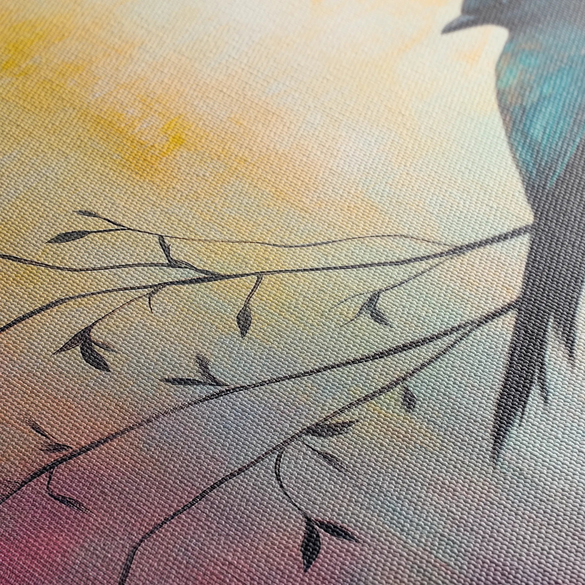 Animals 134 Canvas Art 18" x 24" / 45 x 60 cm / Black