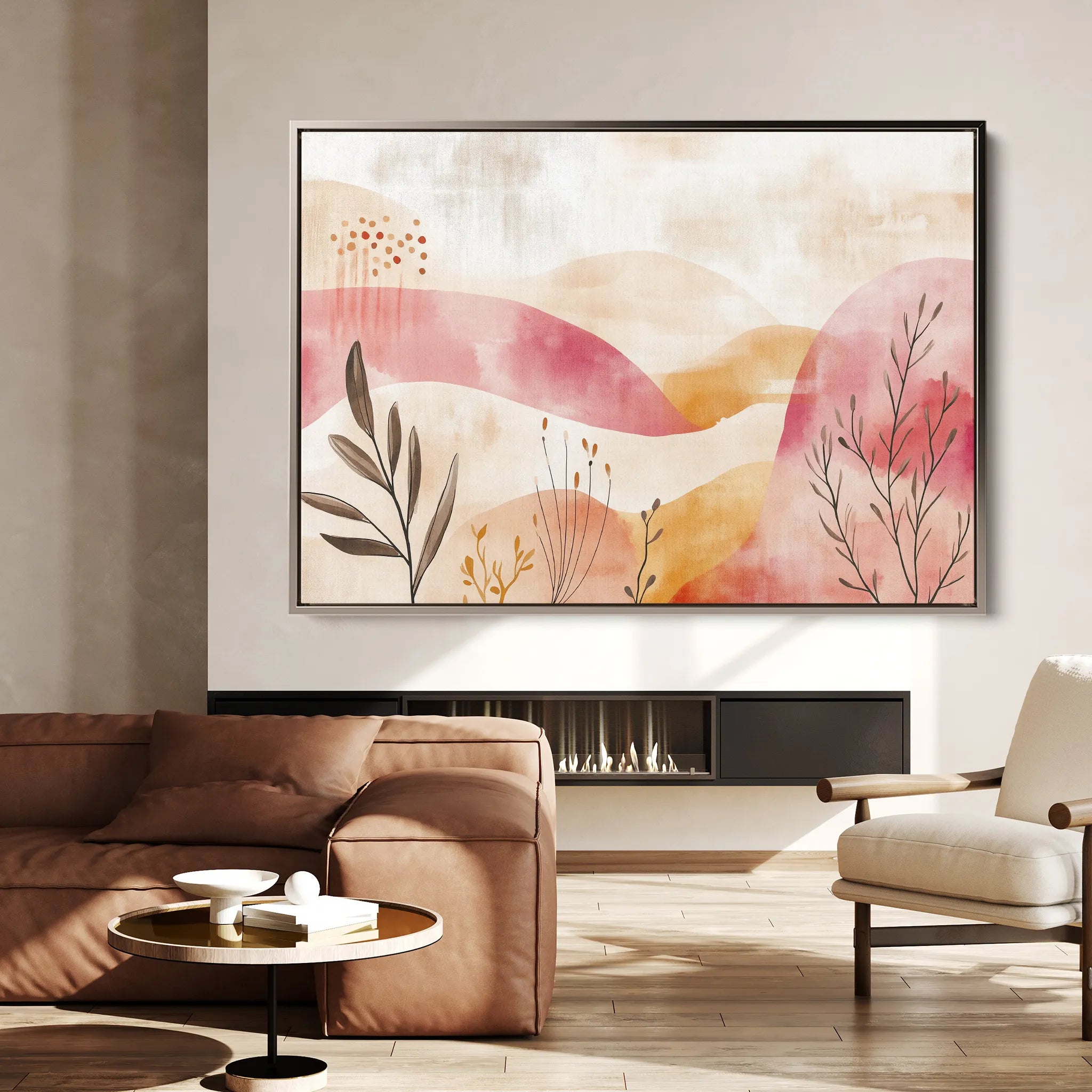 Boho 134 Canvas Art 18" x 24" / 45 x 60 cm / Black