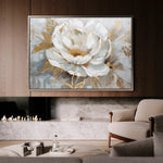 Floral 134 Canvas Art 18" x 24" / 45 x 60 cm / Black