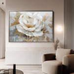 Floral 134 Canvas Art 18" x 24" / 45 x 60 cm / Black