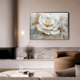 Floral 134 Canvas Art 18" x 24" / 45 x 60 cm / Black