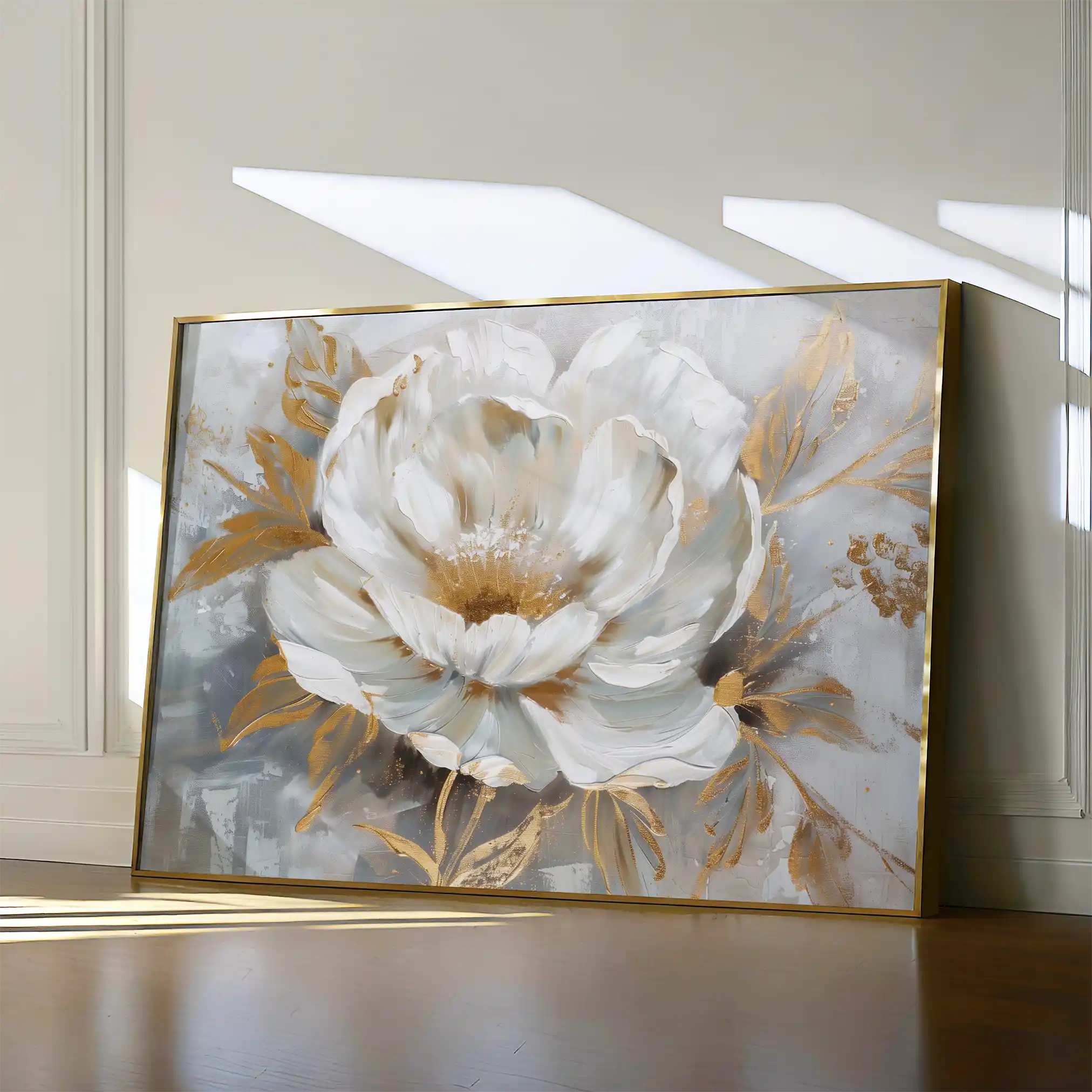 Floral 134 Canvas Art 60 x 40 cm / Black