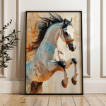 Horses 134 Canvas Art 18" x 24" / 45 x 60 cm / Black