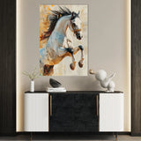 Horses 134 Canvas Art 18" x 24" / 45 x 60 cm / Black