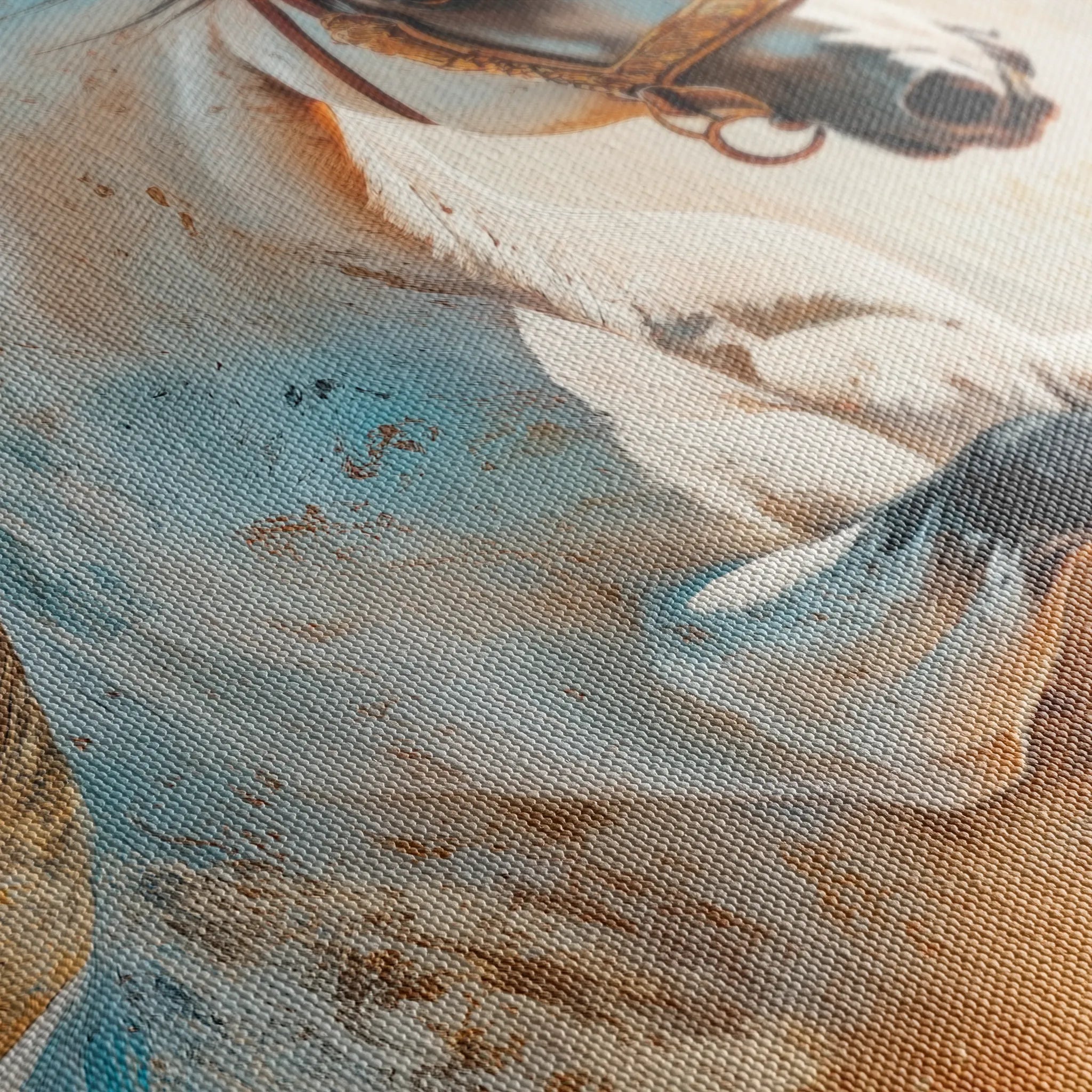 Horses 134 Canvas Art 18" x 24" / 45 x 60 cm / Black