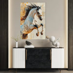 Horses 134 Canvas Art 60 x 40 cm / Black