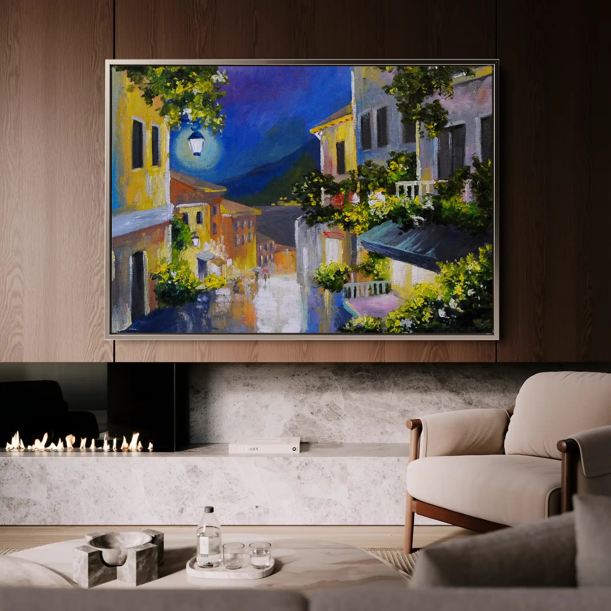 Landscape 134 Canvas Art 60 x 40 cm / Black