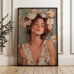 Portrait 134 Canvas Art 18" x 24" / 45 x 60 cm / Black
