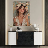 Portrait 134 Canvas Art 18" x 24" / 45 x 60 cm / Black