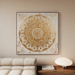 Abstract 1340 Canvas Art 16" x 16" / 40 x 40 cm / Black