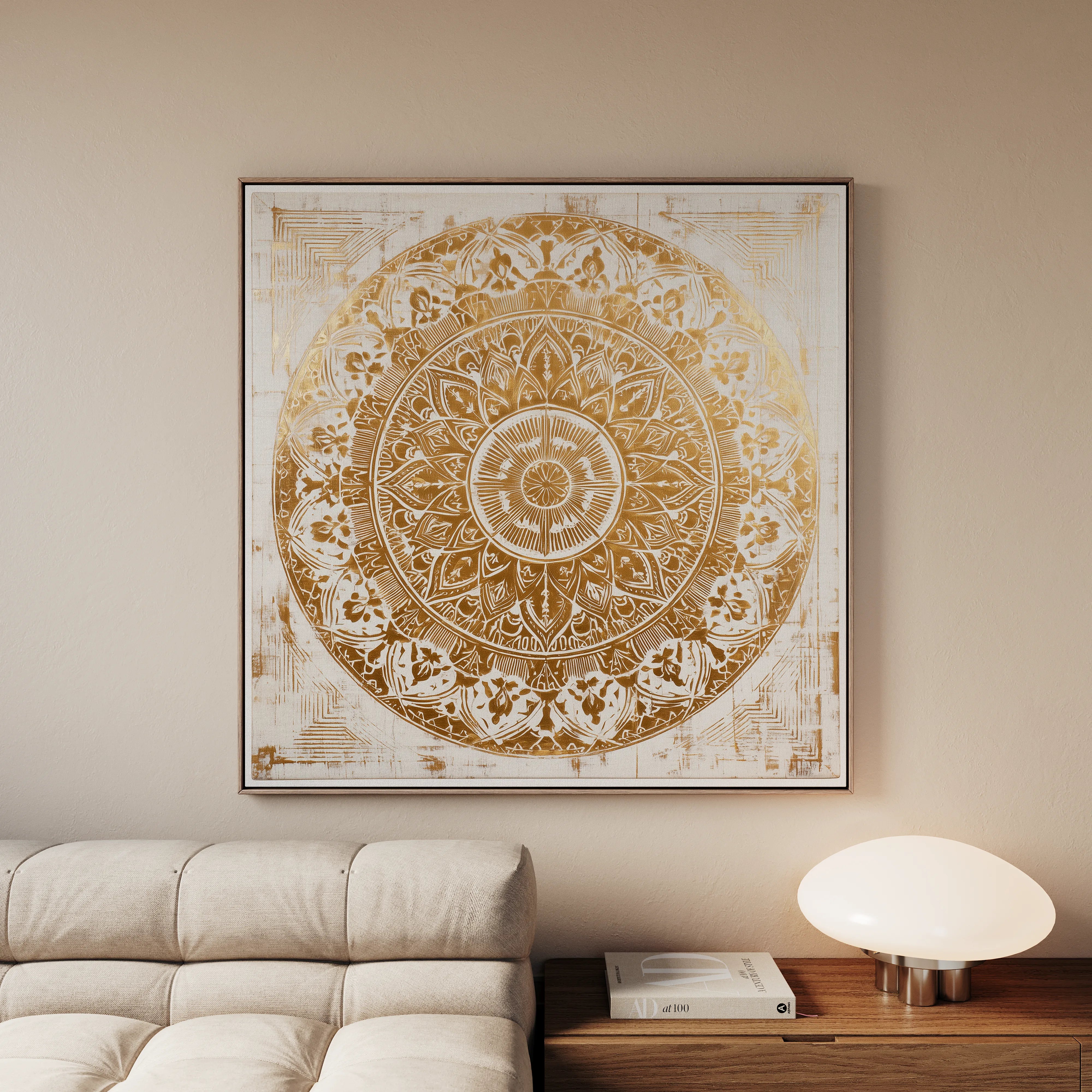 Abstract 1340 Canvas Art 16" x 16" / 40 x 40 cm / Black