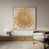 Abstract 1340 Canvas Art 16" x 16" / 40 x 40 cm / Black