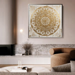 Abstract 1340 Canvas Art 16" x 16" / 40 x 40 cm / Black