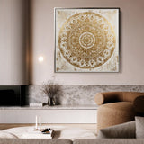 Abstract 1340 Canvas Art 16" x 16" / 40 x 40 cm / Black