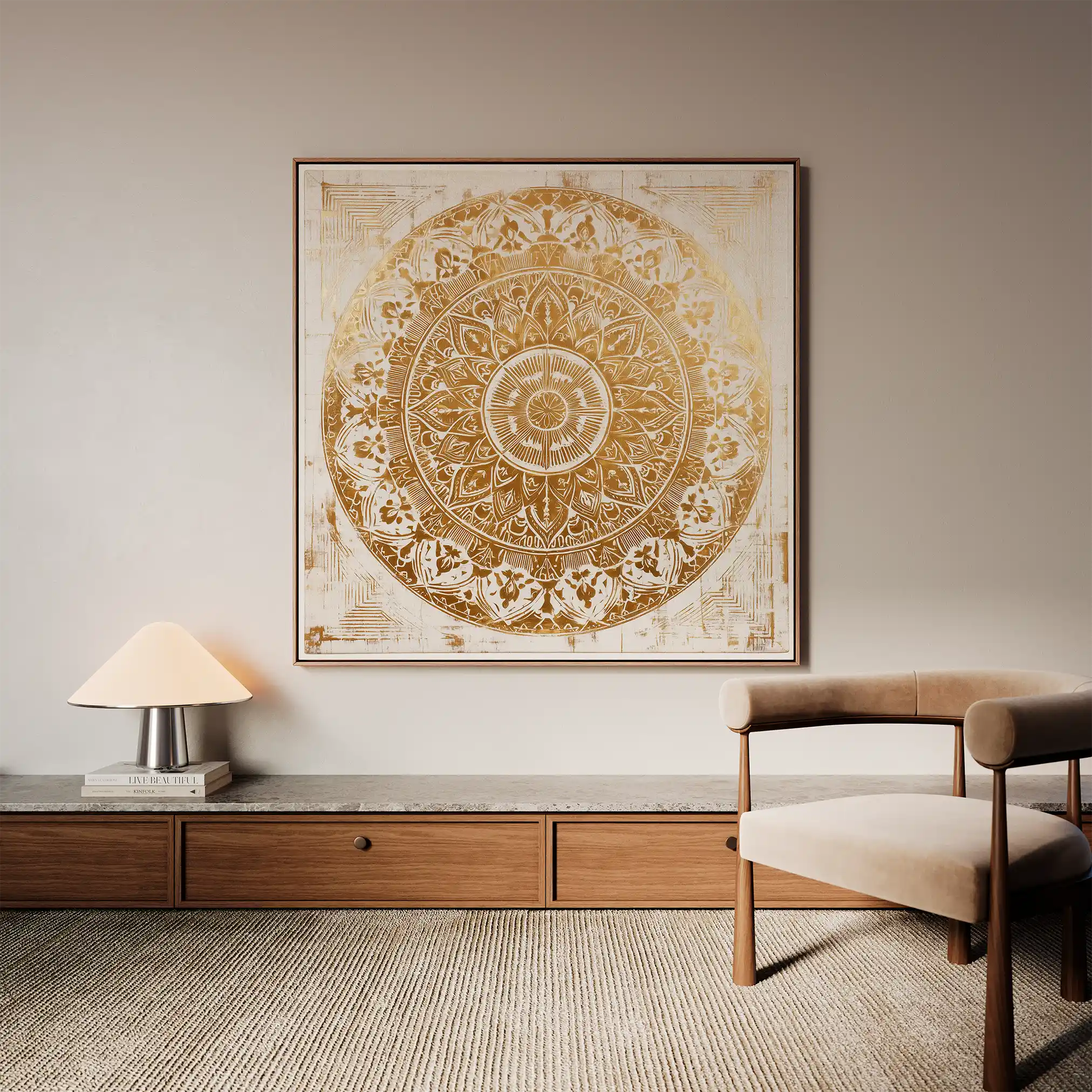 Abstract 1340 Canvas Art 60 x 60 cm / Black