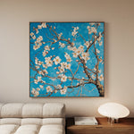 Floral 1340 Canvas Art 16" x 16" / 40 x 40 cm / Black