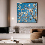 Floral 1340 Canvas Art 16" x 16" / 40 x 40 cm / Black