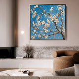 Floral 1340 Canvas Art 16" x 16" / 40 x 40 cm / Black