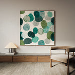 Abstract 1341 Canvas Art 16" x 16" / 40 x 40 cm / Black