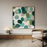 Abstract 1341 Canvas Art 16" x 16" / 40 x 40 cm / Black