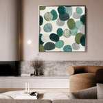 Abstract 1341 Canvas Art 16" x 16" / 40 x 40 cm / Black