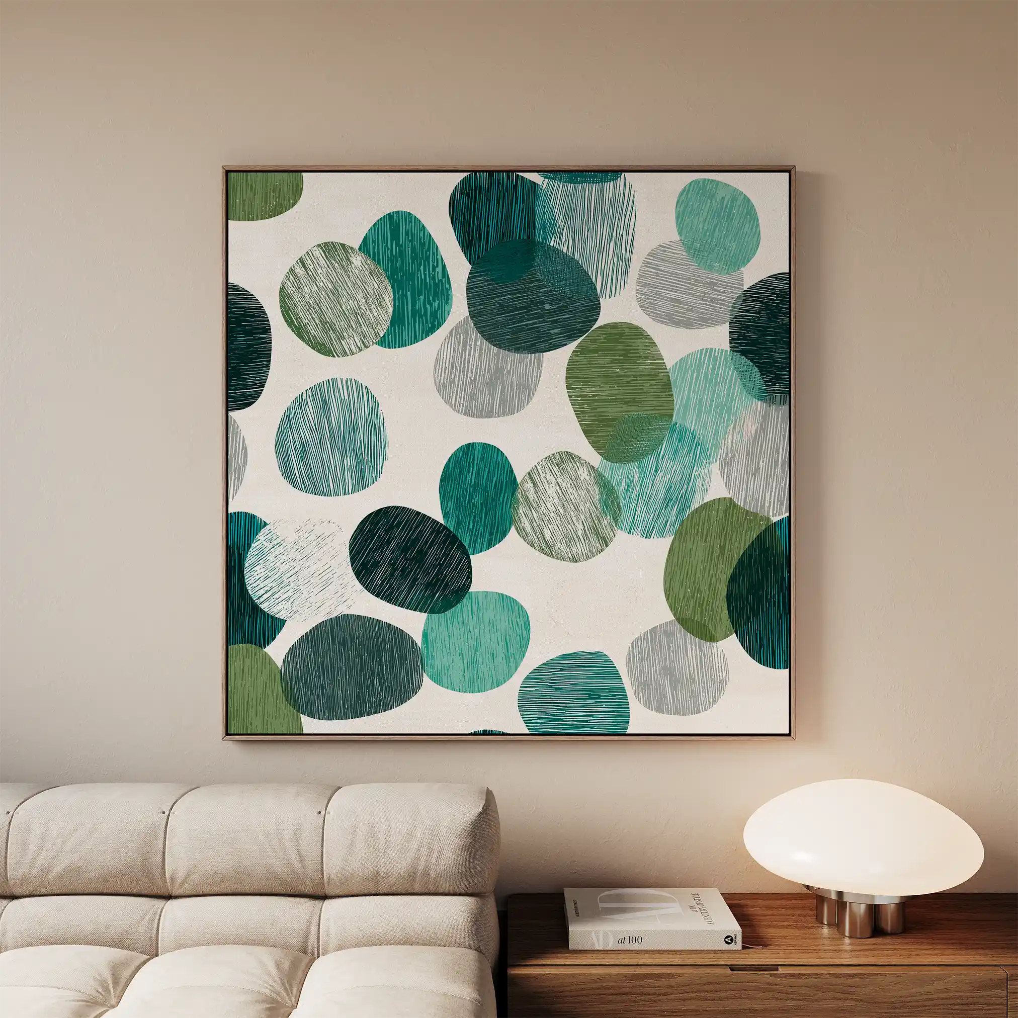 Abstract 1341 Canvas Art 60 x 60 cm / Black