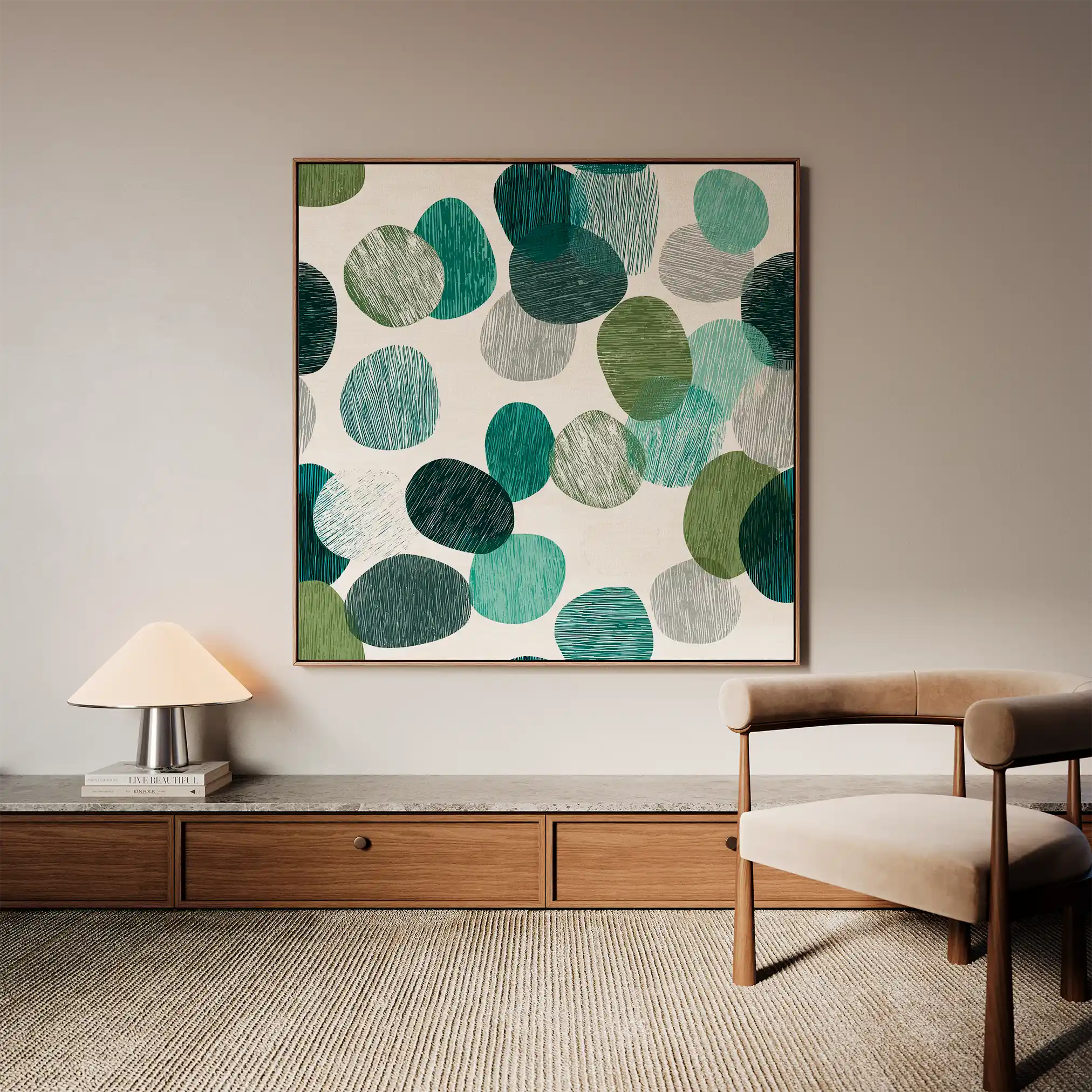 Abstract 1341 Canvas Art 60 x 60 cm / Black