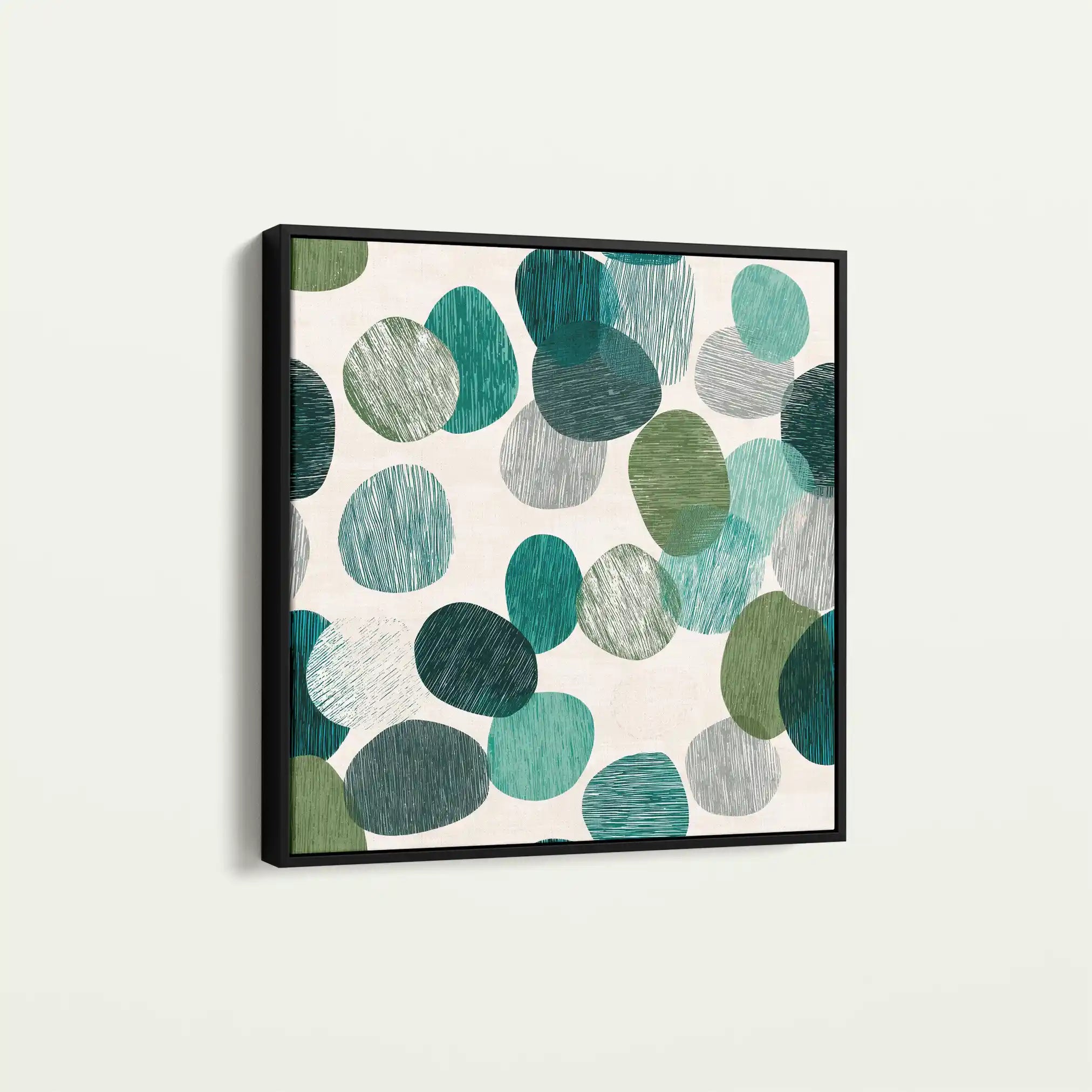 Abstract 1341 Canvas Art 60 x 60 cm / Black