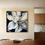 Floral 1341 Canvas Art 16" x 16" / 40 x 40 cm / Black