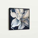 Floral 1341 Canvas Art 16" x 16" / 40 x 40 cm / Black