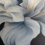 Floral 1341 Canvas Art 16" x 16" / 40 x 40 cm / Black