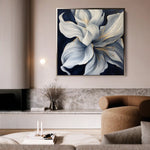 Floral 1341 Canvas Art 60 x 60 cm / Black