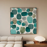 Abstract 1342 Canvas Art 16" x 16" / 40 x 40 cm / Black