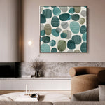 Abstract 1342 Canvas Art 16" x 16" / 40 x 40 cm / Black