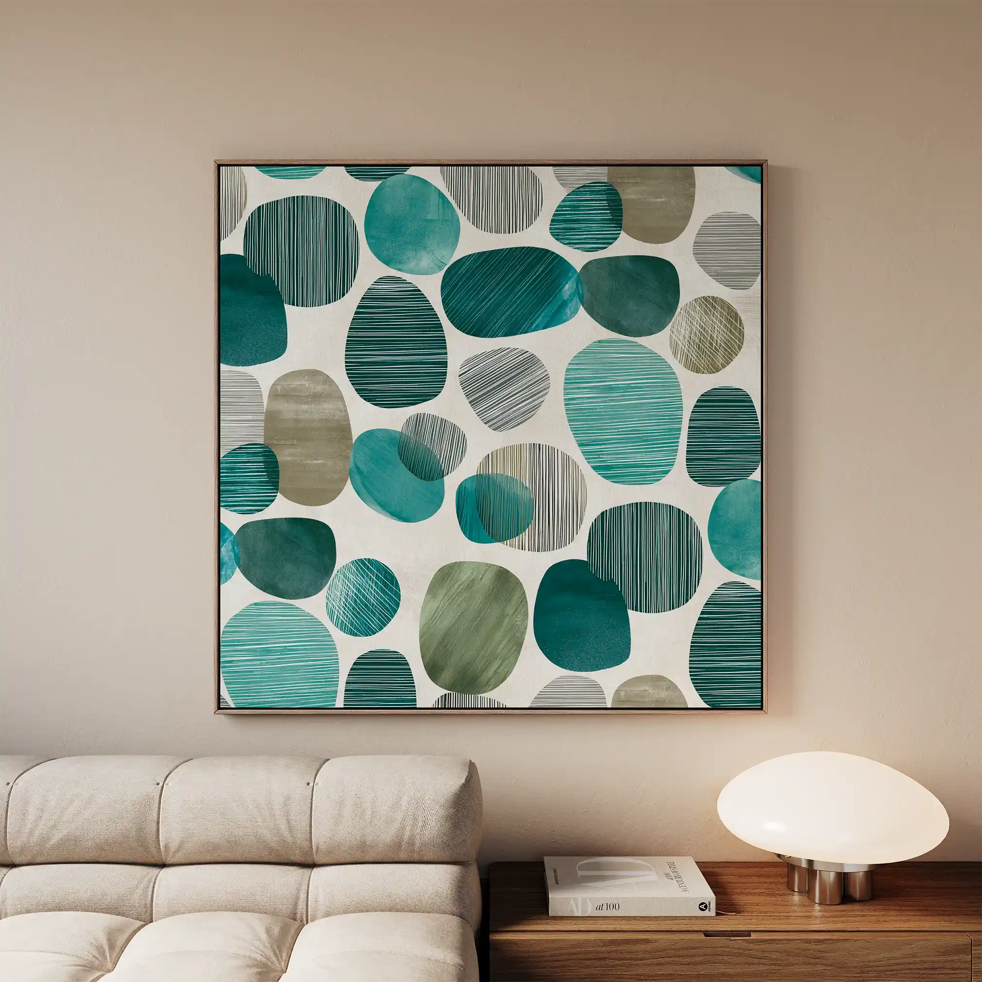 Abstract 1342 Canvas Art 60 x 60 cm / Black